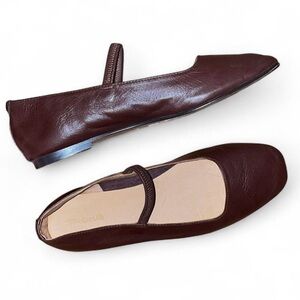 Madewell— beautifully broken in brown leather Ballet Flats/Mary Jane style